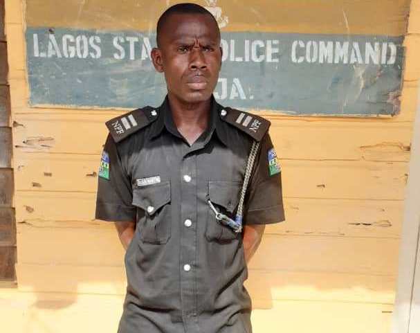 Photo: Police formally arrest officer caught on camera counting N40k bribe after TNG report